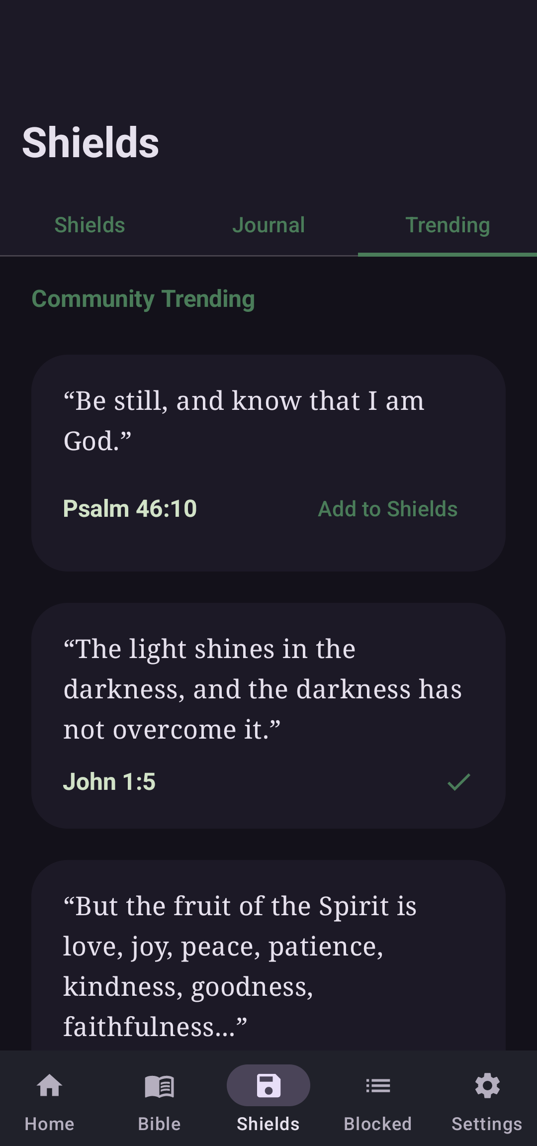 Spiritual Shields